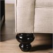 Furniture of America Hollie Transitional Fabric 2-Piece Sofa Set in Ivory
