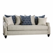 Furniture of America Hollie Transitional Fabric 2-Piece Sofa Set in Ivory