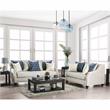 Furniture of America Hollie Transitional Fabric 2-Piece Sofa Set in Ivory