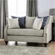 Furniture of America Hollie Fabric Upholstered Loveseat in Ivory