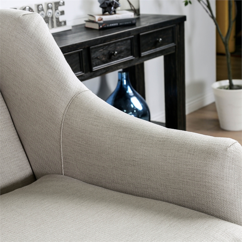 Furniture of America Hollie Fabric Upholstered Loveseat in Ivory