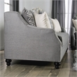 Furniture of America Hollie Transitional Fabric 2-Piece Sofa Set in Gray