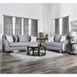 Furniture of America Hollie Transitional Fabric 2-Piece Sofa Set in Gray