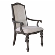 Furniture of America Clyde Fabric Scrolled Arm Chair in Ivory (Set of 2)