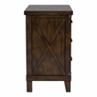 FOA Andrew 2pc Dark Walnut Solid Wood Bedroom Set - King + Nightstand