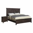 FOA Andrew 2pc Dark Walnut Solid Wood Bedroom Set - King + Nightstand