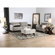 Furniture of America Ardrie Transitional Crescent Wooden Feet Ottoman in Gray