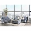 Furniture of America Brummitt Transitional Fabric Armchair in Blue