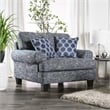 Furniture of America Brummitt Transitional Fabric Armchair in Blue