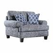 Furniture of America Brummitt Transitional Fabric Armchair in Blue