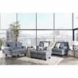 Furniture of America Brummitt Transitional Fabric Sofa in Blue