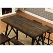 Furniture of America Deonne Wood Counter Height Table in Medium Oak and Black