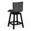 Furniture of America Omura Faux Leather 7-Piece Counter Table Set in Black
