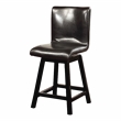 Furniture of America Omura Faux Leather 7-Piece Counter Table Set in Black
