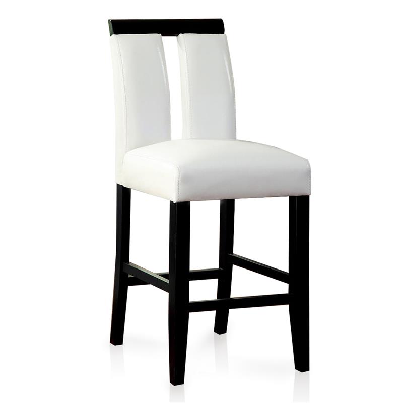 Furniture of America Jalen Wood 5-Piece LED Counter Table Set in Black