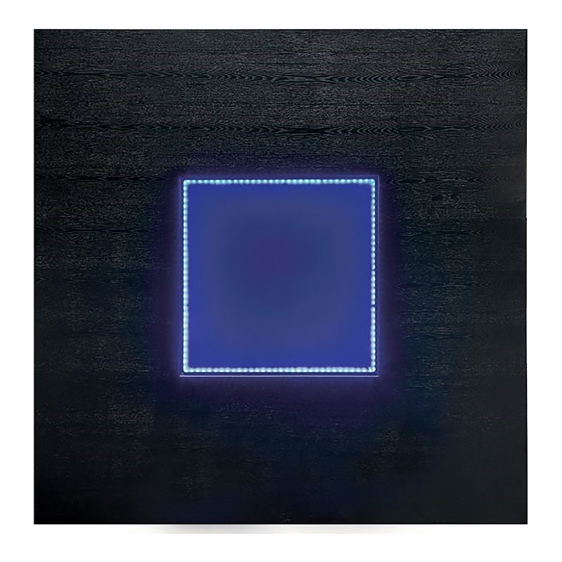 Furniture of America Jalen Wood 5-Piece LED Counter Table Set in Black