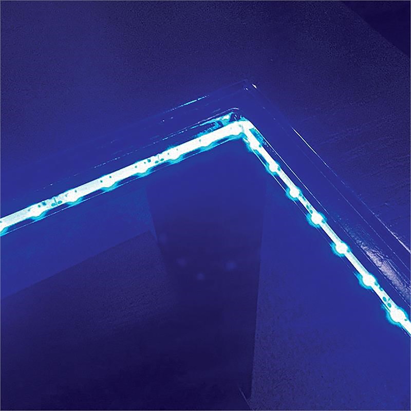 Furniture of America Jalen Wood 5-Piece LED Counter Table Set in Black