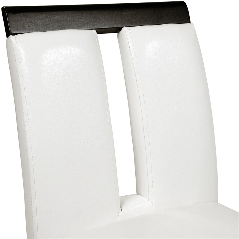 Furniture of America Jalen Wood 5-Piece LED Counter Table Set in Black