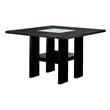 Furniture of America Jalen Wood 5-Piece LED Counter Table Set in Black
