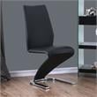 Furniture of America Verdell Faux Leather Dining Chair in Black (Set of 2)