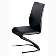 Furniture of America Verdell Faux Leather Dining Chair in Black (Set of 2)