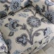 Furniture of America Calistoga Fabric Rolled Arms Floral Chair in Ivory