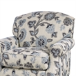 Furniture of America Calistoga Fabric Rolled Arms Floral Chair in Ivory