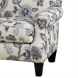 Furniture of America Calistoga Fabric Rolled Arms Floral Chair in Ivory
