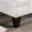 Furniture of America Calistoga Transitional Fabric Rolled Arms Sofa in Ivory