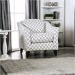 Furniture of America Tammie Transitional Fabric Flared Arms Chair in Bluish Gray
