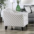 Furniture of America Tammie Transitional Fabric Flared Arms Chair in Bluish Gray