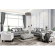 Furniture of America Tammie Transitional Fabric Flared Arms Chair in Bluish Gray