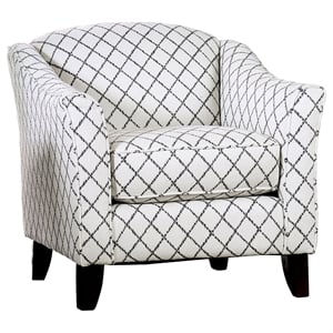 Furniture of America Tammie Transitional Fabric Flared Arms Chair in Bluish Gray