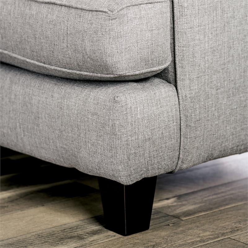 Furniture of America Tammie Transitional Fabric Loveseat in Bluish Gray