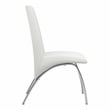 Furniture of America Duell Faux Leather Dining Chair in White (Set of 2)