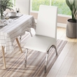 Furniture of America Duell Faux Leather Dining Chair in White (Set of 2)