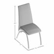 Furniture of America Duell Faux Leather Dining Chair in White (Set of 2)