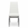 Furniture of America Duell Faux Leather Dining Chair in White (Set of 2)
