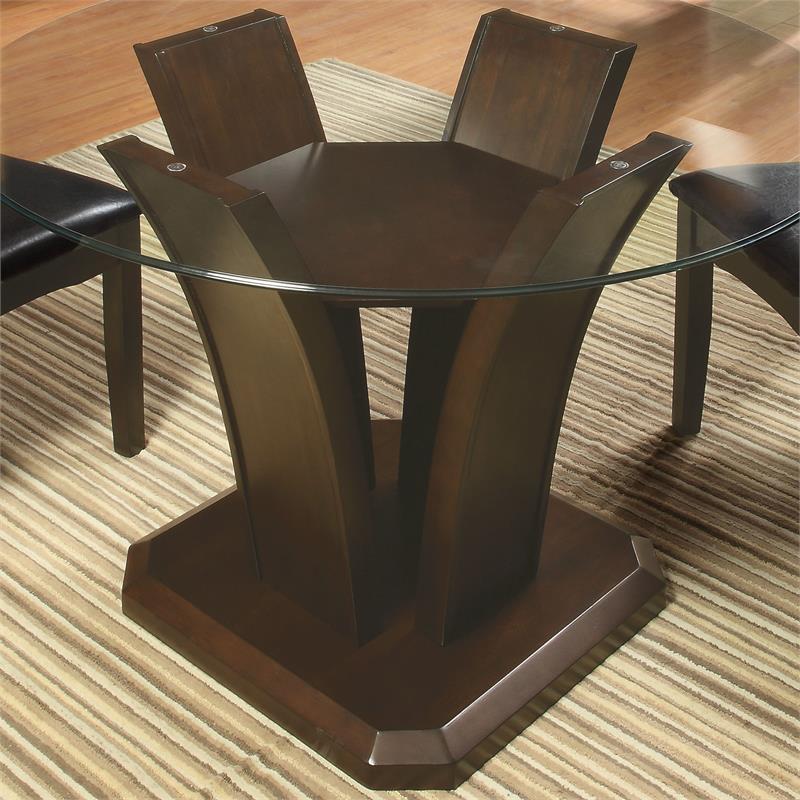 Furniture of America Waverly Wood 5-Piece Dining Table Set in Brown Cherry