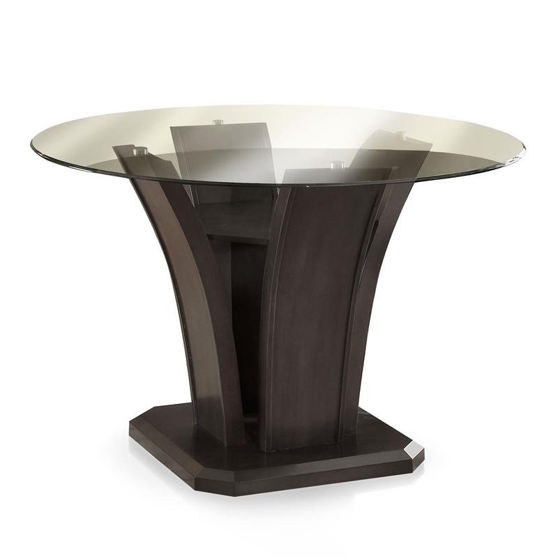 Furniture of America Waverly Wood 5-Piece Dining Table Set in Brown Cherry