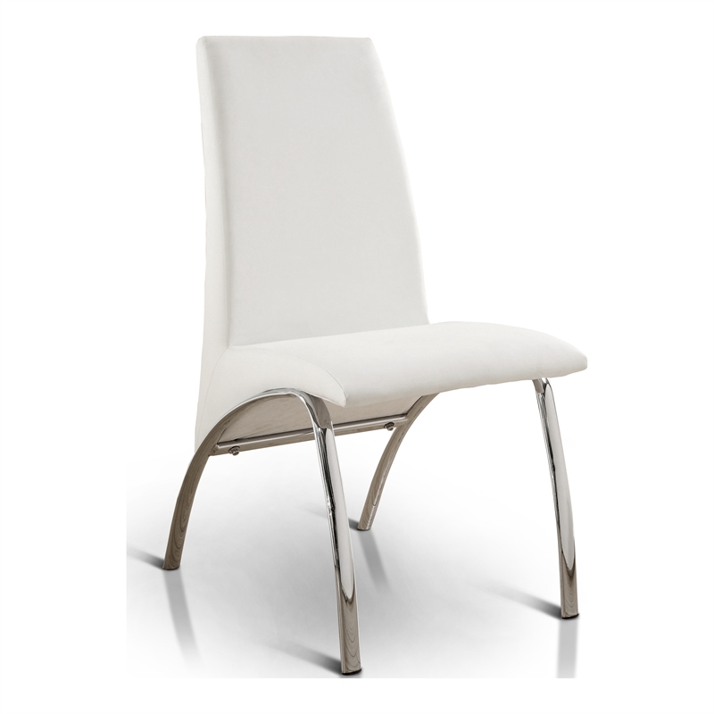 Furniture of America Canta Monica Wood 7-Piece Dining Table Set in White