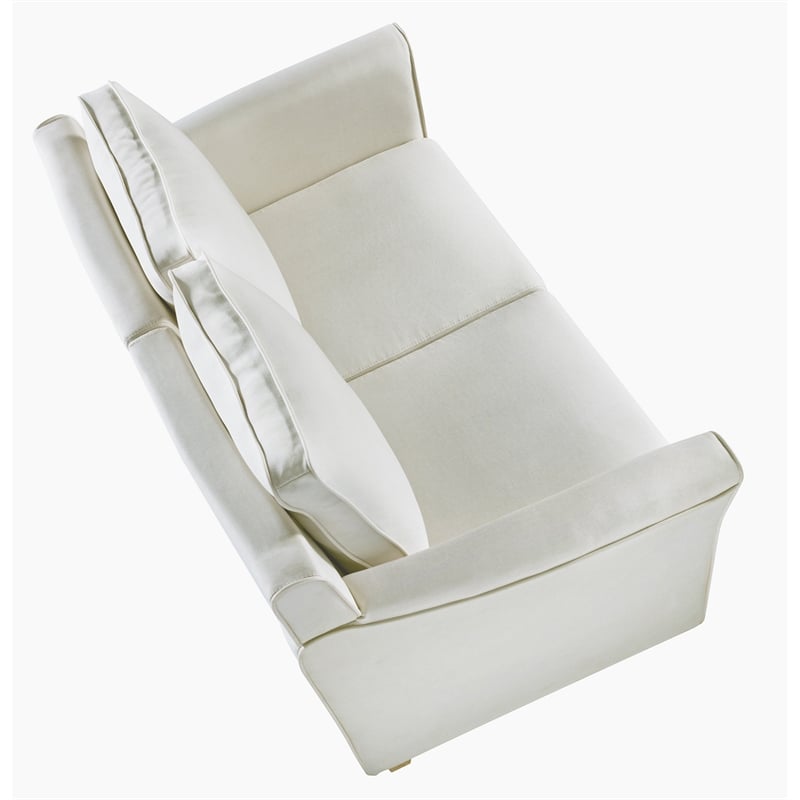 Furniture of America Lillard Fabric Upholstered Loveseat in Cream