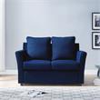 Furniture of America Lillard Fabric Upholstered Loveseat in Royal Blue