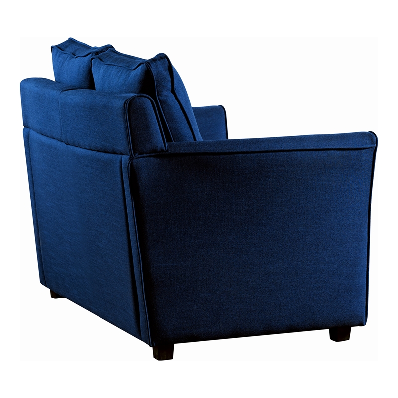 Furniture of America Lillard Fabric Upholstered Loveseat in Royal Blue