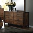 Furniture of America Nangetti Cottage Solid Wood 6-Drawer Double Dresser in Oak