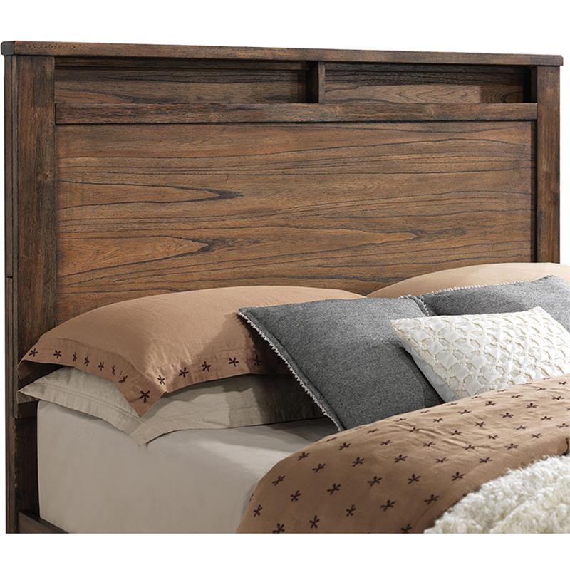 Furniture of America Nangetti 2-Piece Wood Oak Queen Bedroom Set ...