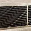Furniture of America Cepher Wood Cal King Headboard and Footboard in Black