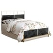 Furniture of America Cepher Wood Cal King Headboard and Footboard in Black
