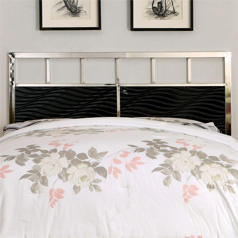 Furniture of America Cepher Wood Full Headboard and Footboard in Black