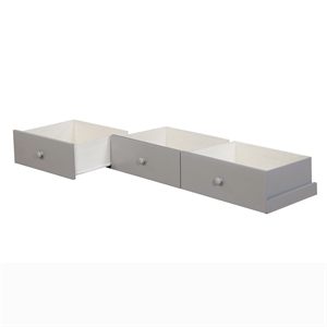 furniture of america gosney cottage wood underbed drawers in gray (set of 3)